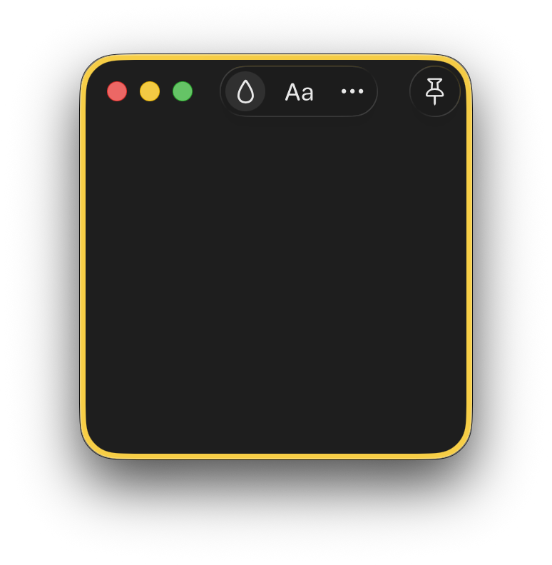 A StickIt note window on macOS